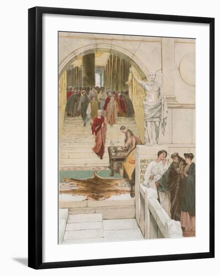 Waiting an Audience with Agrippa-Sir Lawrence Alma-Tadema-Framed Giclee Print