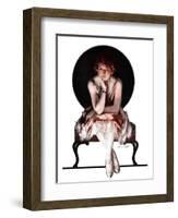 "Waiting,"April 14, 1923-Pearl L. Hill-Framed Giclee Print