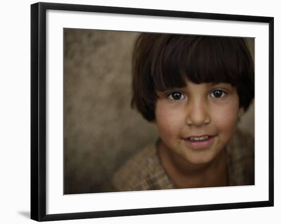 Waiting at the Donated Food Distribution at the Beri Iman in Islamabad, Pakistan-null-Framed Photographic Print