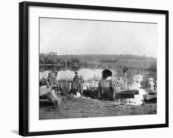 Waiting at the Ferry, Paraguay, 1911-null-Framed Giclee Print