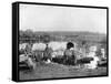 Waiting at the Ferry, Paraguay, 1911-null-Framed Stretched Canvas