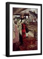 Waiting at the Station, Willesden Junction, circa 1874-James Tissot-Framed Giclee Print