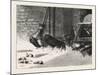 Waiting for a Break. 1876, Chicken, Chickens, Bird, Birds, Fowl, Fowls-null-Mounted Giclee Print