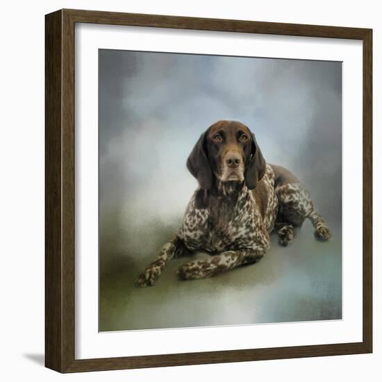 Waiting for a Cue German Shorthaired Pointer-Jai Johnson-Framed Giclee Print