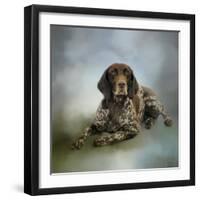 Waiting for a Cue German Shorthaired Pointer-Jai Johnson-Framed Giclee Print