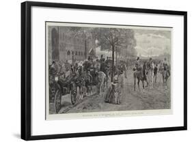 Waiting for a Glimpse of Her Majesty, Hyde Park-John Charlton-Framed Giclee Print