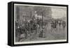 Waiting for a Glimpse of Her Majesty, Hyde Park-John Charlton-Framed Stretched Canvas