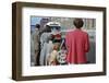 Waiting for Bus on City Street-William P. Gottlieb-Framed Photographic Print