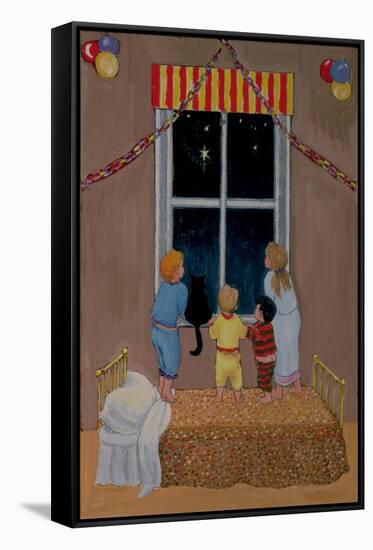 Waiting for Father Christmas-Margaret Loxton-Framed Stretched Canvas