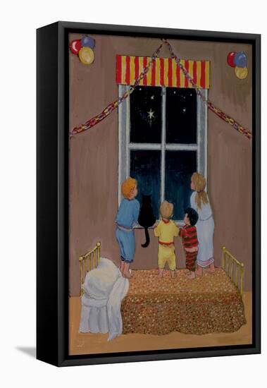 Waiting for Father Christmas-Margaret Loxton-Framed Stretched Canvas
