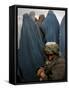 Waiting for Food and Blankets During Food Distribution by Coalition Forces in Kabul, Afghanistan-null-Framed Stretched Canvas