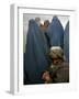 Waiting for Food and Blankets During Food Distribution by Coalition Forces in Kabul, Afghanistan-null-Framed Photographic Print