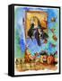 Waiting for Halloween Witch-sylvia pimental-Framed Stretched Canvas