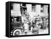 Waiting for news of the Titanic, 1912-null-Framed Stretched Canvas