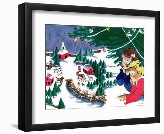 Waiting for Santa - Jack & Jill-Julia Nordell-Framed Premium Giclee Print