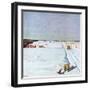 "Waiting for School Bus in Snow," February 1, 1947-John Falter-Framed Giclee Print