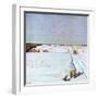 "Waiting for School Bus in Snow," February 1, 1947-John Falter-Framed Giclee Print