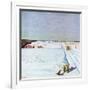 "Waiting for School Bus in Snow," February 1, 1947-John Falter-Framed Giclee Print