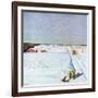 "Waiting for School Bus in Snow," February 1, 1947-John Falter-Framed Giclee Print