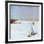 "Waiting for School Bus in Snow," February 1, 1947-John Falter-Framed Giclee Print