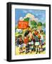 "Waiting for School Bus,"September 1, 1929-William Meade Prince-Framed Giclee Print