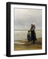 Waiting for the Boats, 1881-Philippe Lodowyck Jacob Frederik Sadee-Framed Giclee Print