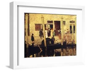 Waiting for the Bride, 1879-Giacomo Favretto-Framed Giclee Print