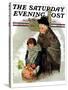 "Waiting for the Bus," Saturday Evening Post Cover, December 13, 1930-Ellen Pyle-Stretched Canvas