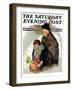 "Waiting for the Bus," Saturday Evening Post Cover, December 13, 1930-Ellen Pyle-Framed Giclee Print