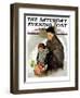 "Waiting for the Bus," Saturday Evening Post Cover, December 13, 1930-Ellen Pyle-Framed Giclee Print