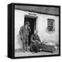 Waiting for the Doctor in Remote Galway, Ireland, 1922-AW Cutler-Framed Stretched Canvas