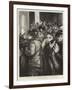 Waiting for the Doors to Open, the Crowd Outside the Salon at Monte Carlo-Charles Paul Renouard-Framed Giclee Print