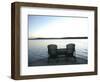 Waiting for the End of the Day, Chairs at Lake Mooselookmegontic, Maine-Nance Trueworthy-Framed Photographic Print