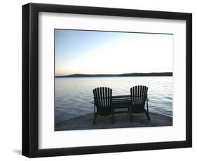 Waiting for the End of the Day, Chairs at Lake Mooselookmegontic, Maine-Nance Trueworthy-Framed Photographic Print