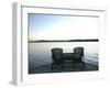 Waiting for the End of the Day, Chairs at Lake Mooselookmegontic, Maine-Nance Trueworthy-Framed Photographic Print