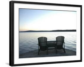 Waiting for the End of the Day, Chairs at Lake Mooselookmegontic, Maine-Nance Trueworthy-Framed Photographic Print