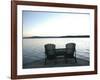 Waiting for the End of the Day, Chairs at Lake Mooselookmegontic, Maine-Nance Trueworthy-Framed Photographic Print