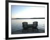 Waiting for the End of the Day, Chairs at Lake Mooselookmegontic, Maine-Nance Trueworthy-Framed Photographic Print