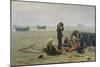 Waiting For the Fish, Berck-Sur-Mer-Charles Emmanuel Joseph Roussel-Mounted Giclee Print