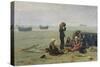 Waiting For the Fish, Berck-Sur-Mer-Charles Emmanuel Joseph Roussel-Stretched Canvas