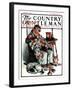 "Waiting for the New Year," Country Gentleman Cover, January 3, 1925-William Meade Prince-Framed Giclee Print