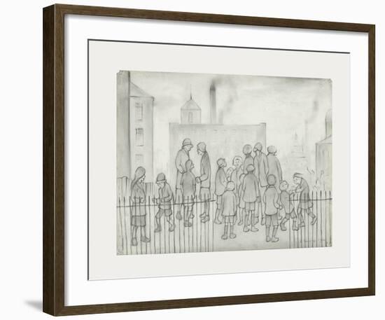 Waiting For The Newspapers, 1930-Laurence Stephen Lowry-Framed Premium Giclee Print