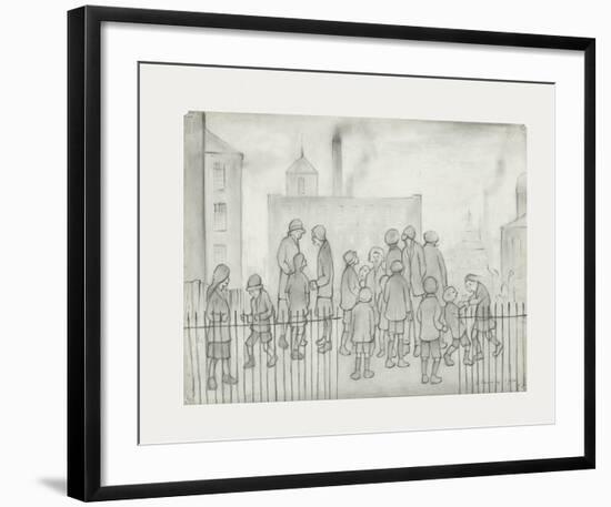 Waiting For The Newspapers, 1930-Laurence Stephen Lowry-Framed Premium Giclee Print