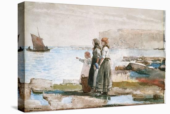 Waiting for the Return of the Fishing Fleets, 1881-Winslow Homer-Stretched Canvas
