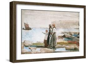 Waiting for the Return of the Fishing Fleets, 1881-Winslow Homer-Framed Giclee Print