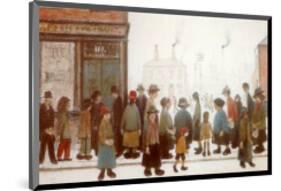 Waiting for the Shops to Open-Laurence Stephen Lowry-Mounted Art Print