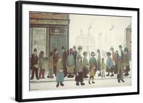 Waiting For The Shops To Open-Laurence Stephen Lowry-Framed Giclee Print