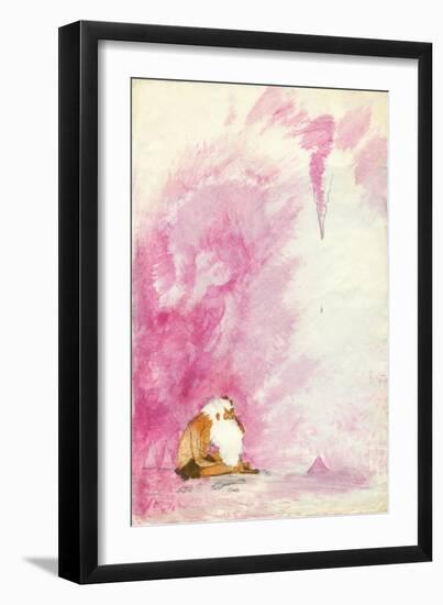 Waiting for the Stalagmite-George Adamson-Framed Giclee Print