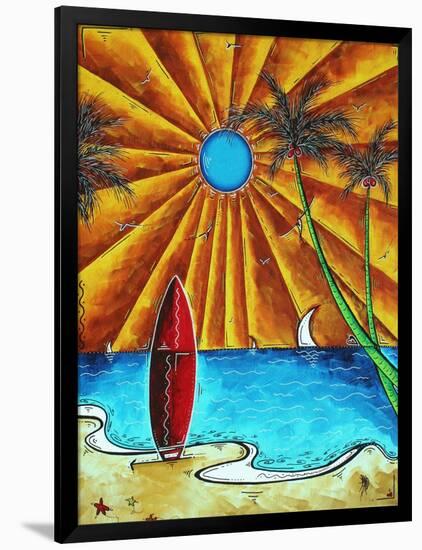 Waiting For The Surf-Megan Aroon Duncanson-Framed Art Print