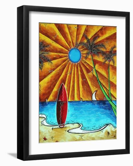 Waiting For The Surf-Megan Aroon Duncanson-Framed Art Print